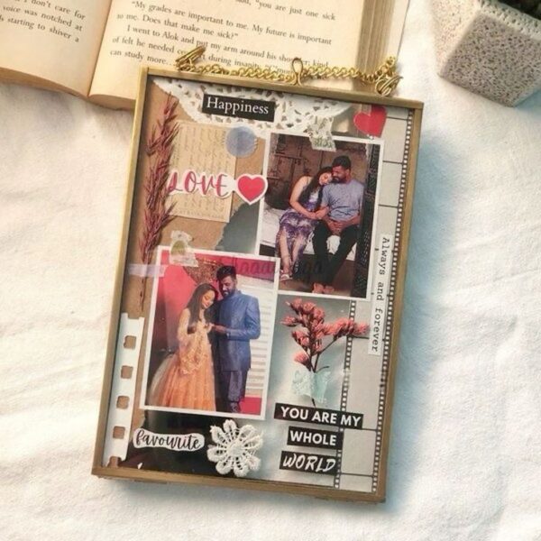 Vintage Personalised Glass Photo Frame