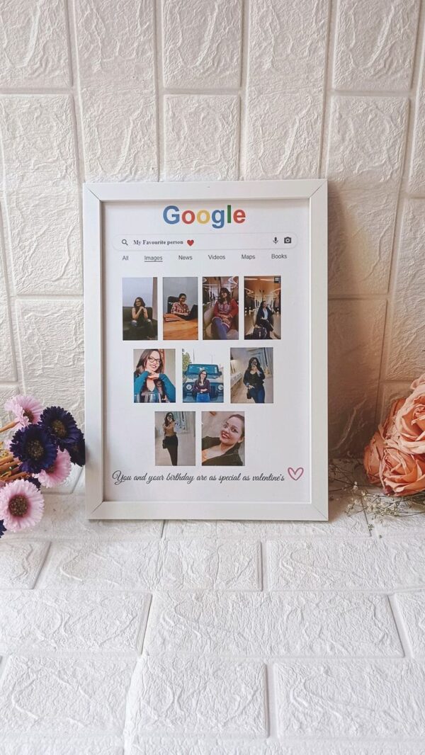 Personalized Google Search Photo Frame – Custom Collage Gift for Loved Ones