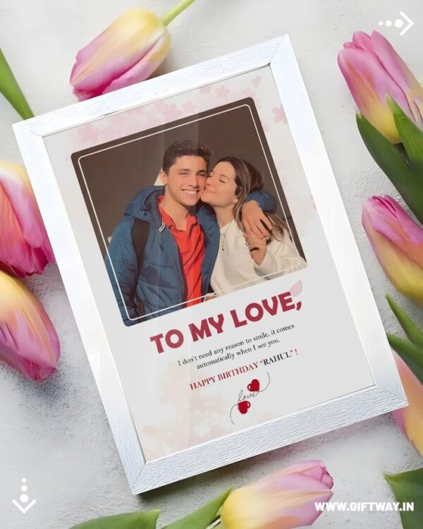 Personalized Romantic Birthday Photo Frame