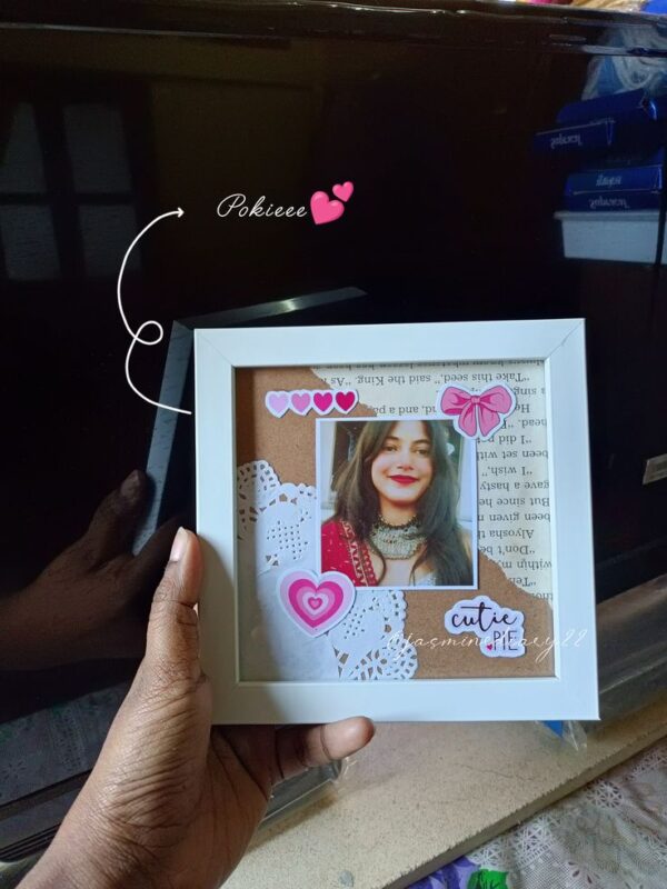 Cute Personalized Photo Frame with Love Stickers