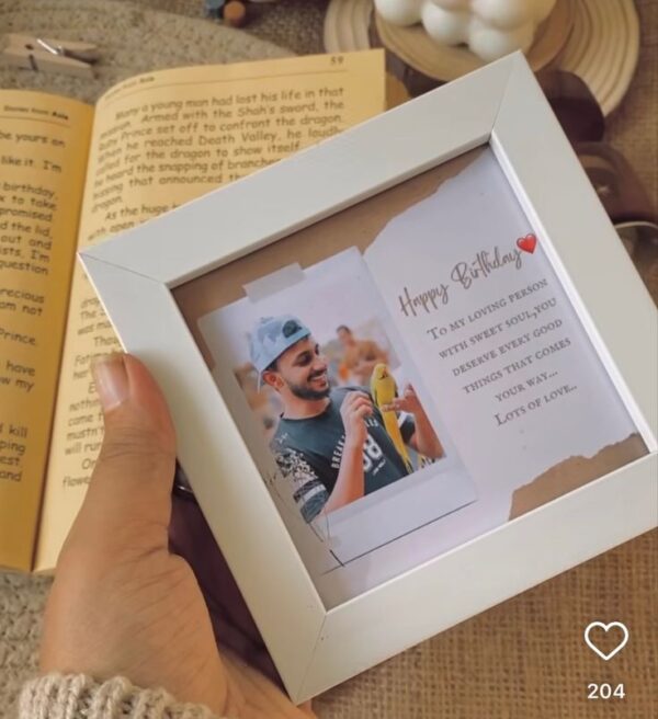 Personalized Birthday Photo Frame with Heartfelt Message